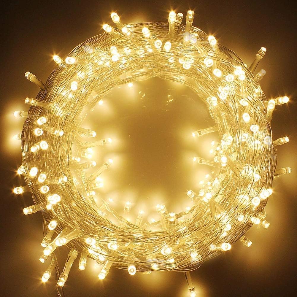 Twinkle Star 200 LED String Lights, 66 ft Plug in String Lights 8 Modes Waterproof for Indoor Outdoor Christmas Tree Wedding Party Bedroom Warm White - Image 2