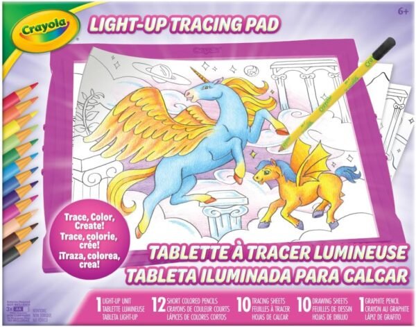Crayola Light Up Tracing Pad - Pink, Art Kit for Kids, Kids Toys & Games, Light Box, Holiday Gifts for Girls & Boys, 6+ [Amazon Exclusive] - Image 4