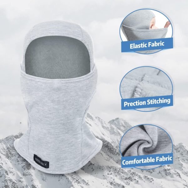 KOOLSOLY Kids Balaclava Face Mask, Winter Hat Face Warmer for Cold Weather Ski Mask for Boys Girls - Image 5