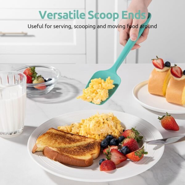 U-Taste Silicone Spatula Set with 600 Degrees Fahrenheit Heat Resistant (Teal/Aqua Sky) - Image 9