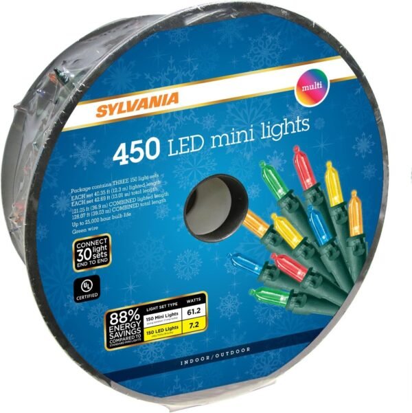 Sylvania LED Mini Multicolored 450 Ct Christmas Lights - Image 2