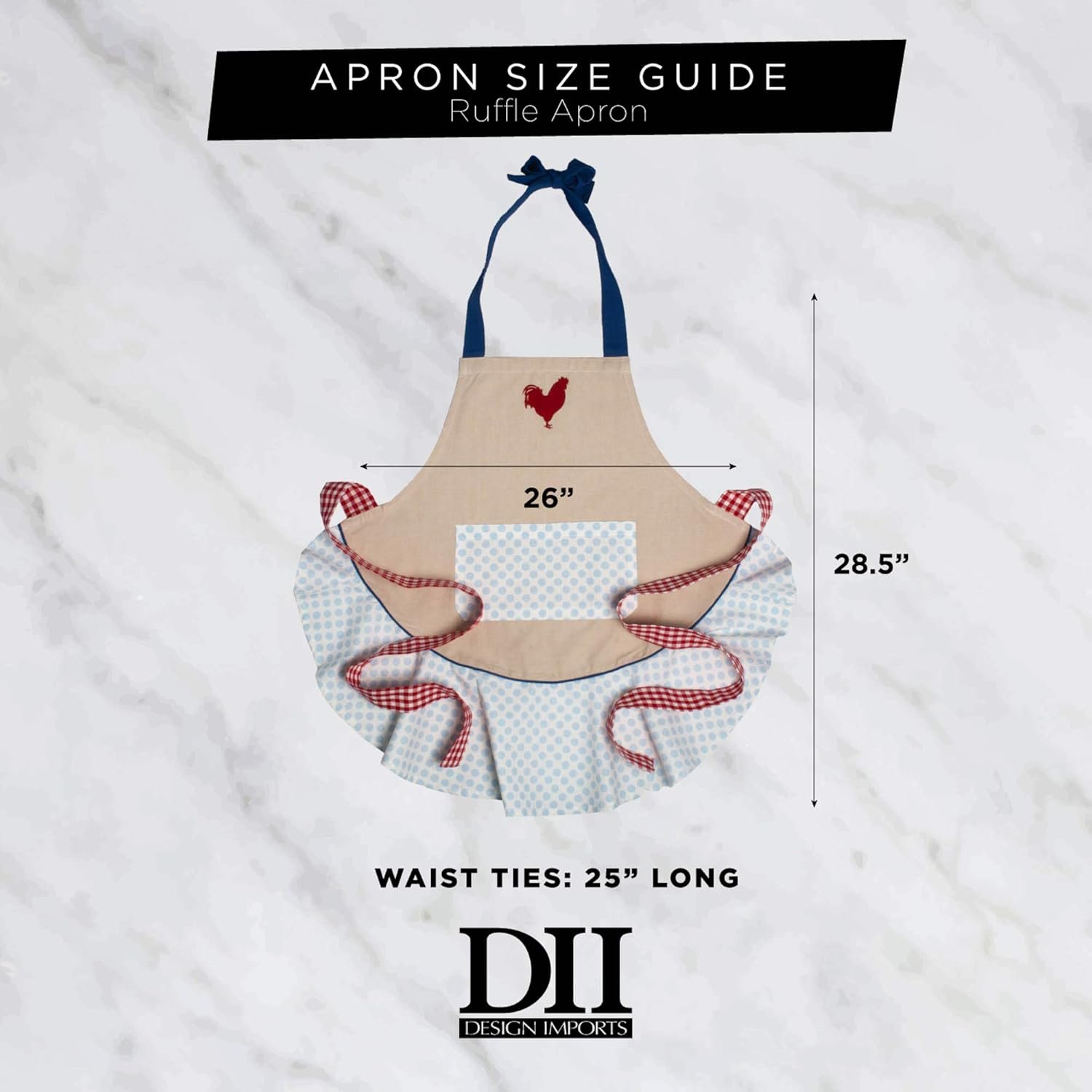 DII Women's Christmas Kitchen Apron Adjustable Adult Size for Cooking, Baking, Crafting & Entertaining - Image 8