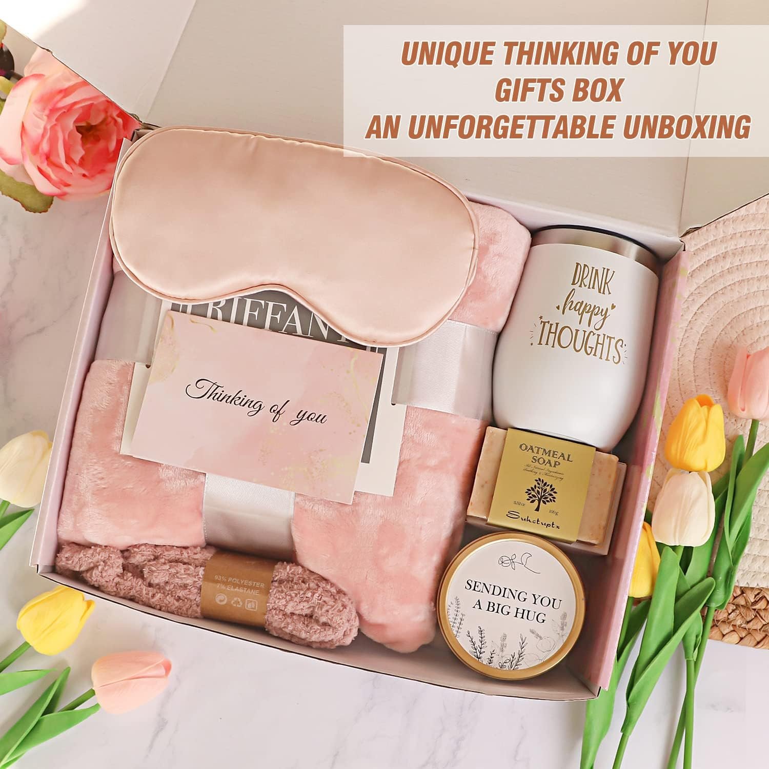 Birthday Gifts for Women, Self Care Gifts for Women, Gifts for Mom, Get Well Soon Care Package with Luxury Flannel Blanket, Christmas Relaxing Spa Box - Image 3