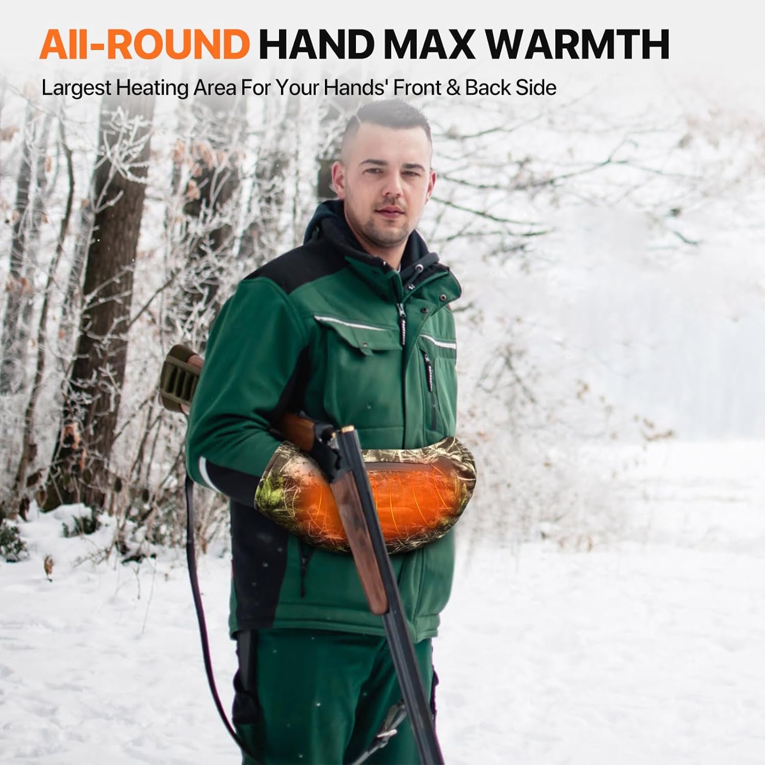 SNOW DEER Heated Hand Muff with 7.4V Rechargeable Battery, Electric Hand Warmer Pouch for Hunting Golf Camping Winter Outdoor - Image 7