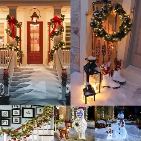 Christmas Lights, Battery Operated String Lights 18ft 50 LED 8 Modes with Timer for Christmas Tree Wreath Party Home Indoor Outdoor Decor, Waterproof, Warm White, 2 Pack - Image 6