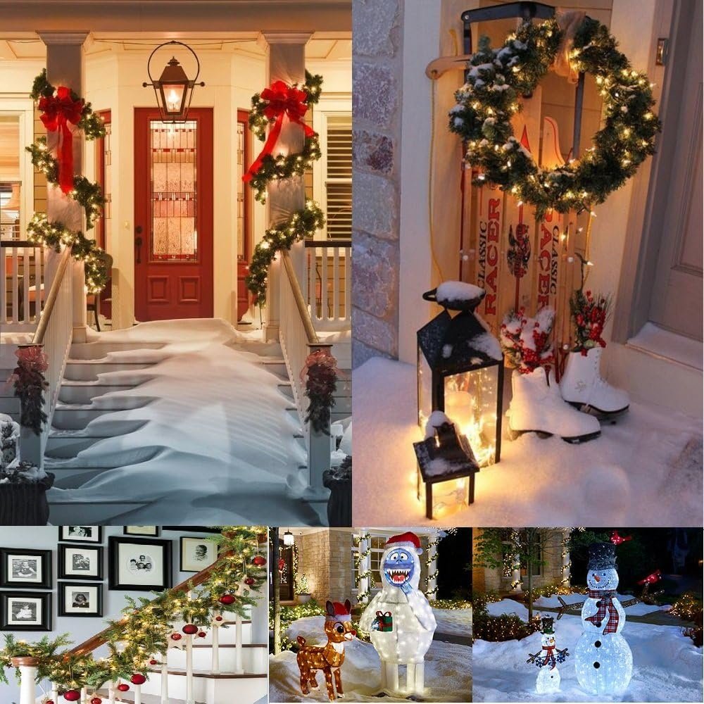 Christmas Lights, Battery Operated String Lights 18ft 50 LED 8 Modes with Timer for Christmas Tree Wreath Party Home Indoor Outdoor Decor, Waterproof, Warm White, 2 Pack - Image 6