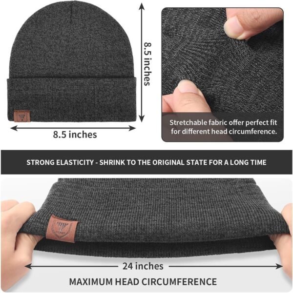 OZERO Winter Beanie Daily Hat - Thermal Polar Fleece Ski Stocking Skull Cap for Men and Women - Image 6