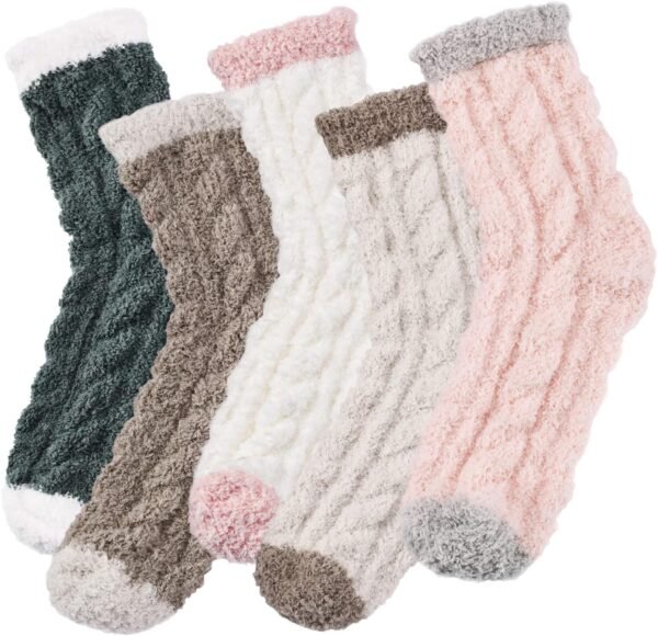 Clothirily Fuzzy Socks for Women, Womens Fluffy Socks, Winter Soft Cozy Socks Fuzzy Slipper Socks for Women - Image 2