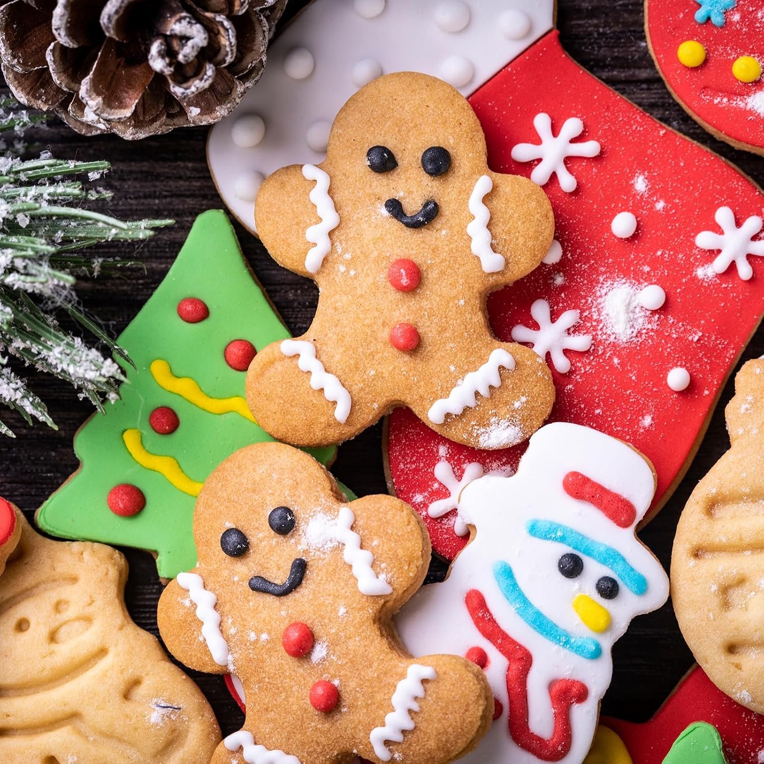 Christmas Cookie Cutter Set-12Pcs Stainless Steel Cookie Molds-Snowman,Christmas Tree,Gingerbread Man,Candy Cane,Snowflake & More Shapes For Baking - Image 6