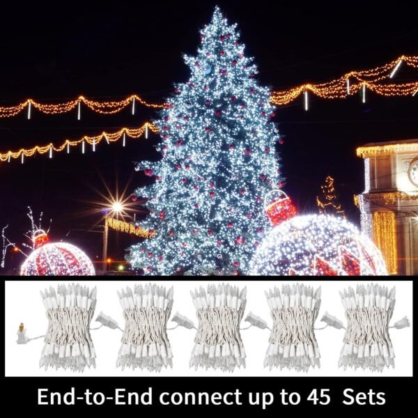 100 Mini LED Count White -String Lights - 21.6FT LED Christmas Lights, Mini led Lights for Indoor Outdoor Home Holiday Party Wedding Independence Day Decoration - Image 8