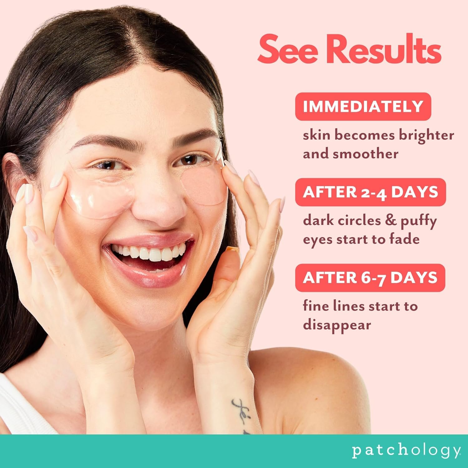 Patchology Hydrating Under Eye Patches for Dark Circles, Serve Chilled Hyaluronic Acid Serum Under Eye Mask protects and softens skin, Rose Eye Mask Skincare Treatment (5 Pairs) - Image 7