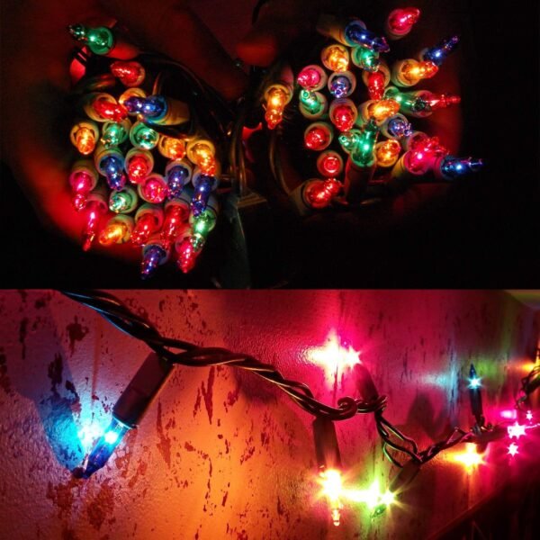 Twinkle Star Christmas Lights Outdoor, 33FT 150 Lights Multicolor Christmas Tree Lights, 120V UL Certified Incandescent Mini String Light for Xmas Decoration, Patio, Holiday, Party, Home - Image 3