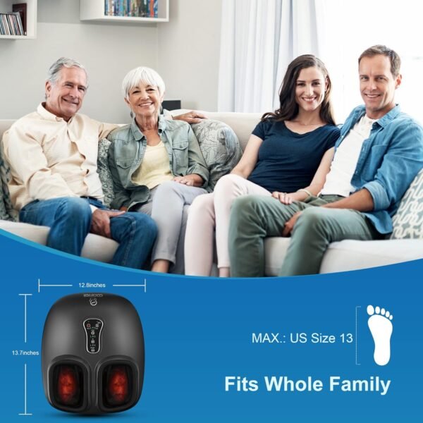 COMFIER Shiatsu Foot Massager with Heat, Vibration,Rolling Compression Feet Massager Machine,Gifts for Her,Him Fits Size up to 13“ Multiple Modes - Image 3