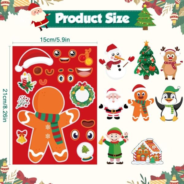 OHOME Christmas Stickers - Stocking Stuffers for Kids - DIY Christmas Crafts for Kids - Kids Christmas Gifts Activity Party Favors Supplies | Christmas Games | Toddler Stocking Stuffers(24 Sheets) - Image 4