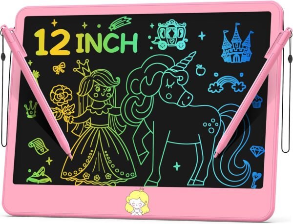 LCD Writing Tablet for Kids 12 Inch, Kids Learning Toys Drawing Pad for Girls Boys, Erasable Doodle Board for Toddlers 3 4 5 6 7 8 Year Old Travel Essentials, Christmas Birthday Gift for Kids - Image 2