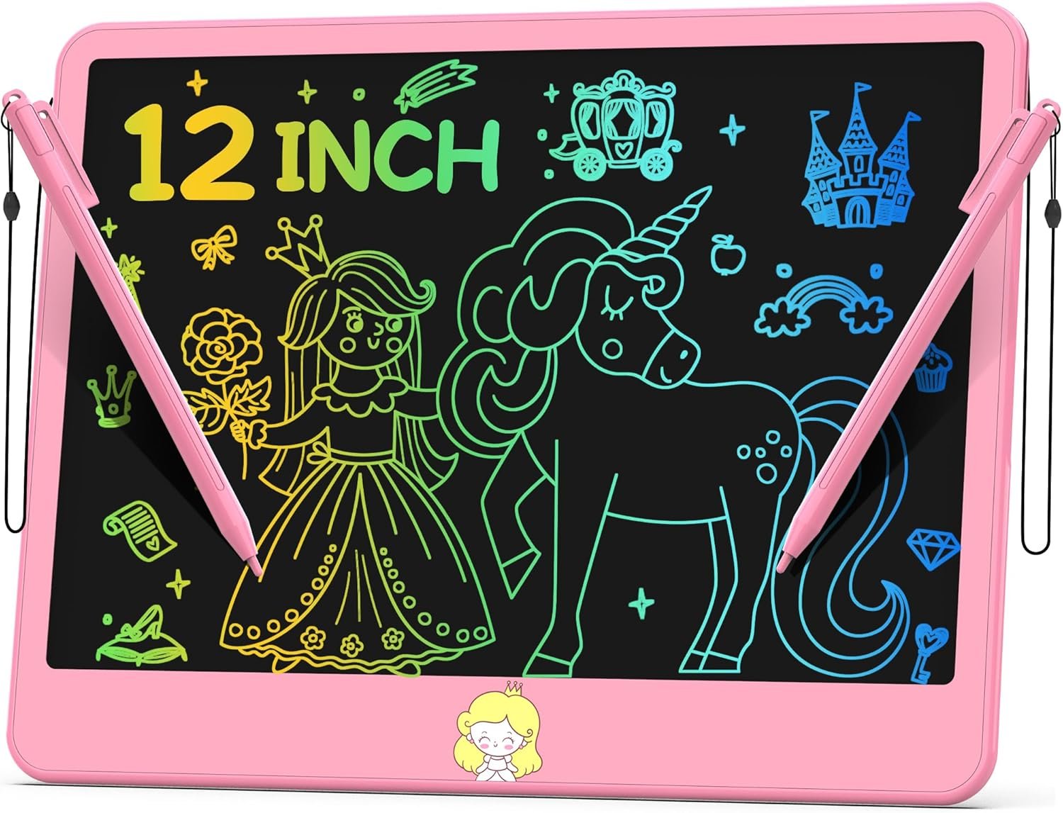 LCD Writing Tablet for Kids 12 Inch, Kids Learning Toys Drawing Pad for Girls Boys, Erasable Doodle Board for Toddlers 3 4 5 6 7 8 Year Old Travel Essentials, Christmas Birthday Gift for Kids - Image 2