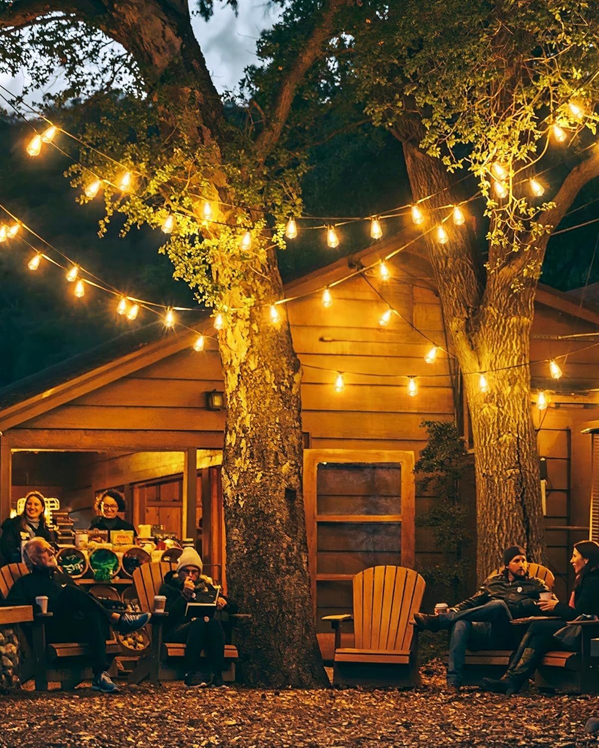 Outdoor String Lights Waterproof, 25 Feet Patio Lights with 13 ST38 Edison Bulbs(1 Sqare), Outside Hanging Decorative Lights for Porch, Blacony, Backyard, Bistro, Garden, 2700K - Image 7