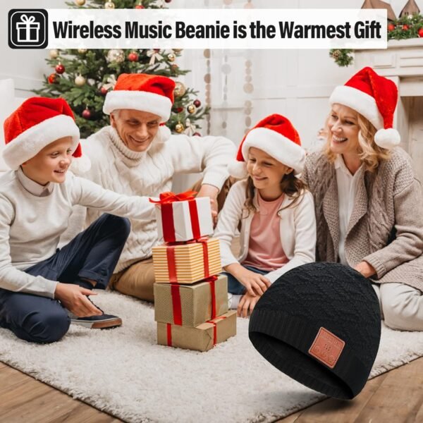 CenGoes Beanie Hat for Men Gifts Winter Hat Unisex Unique Gifts for Men Women Teenagers Dad Him Black - Image 8