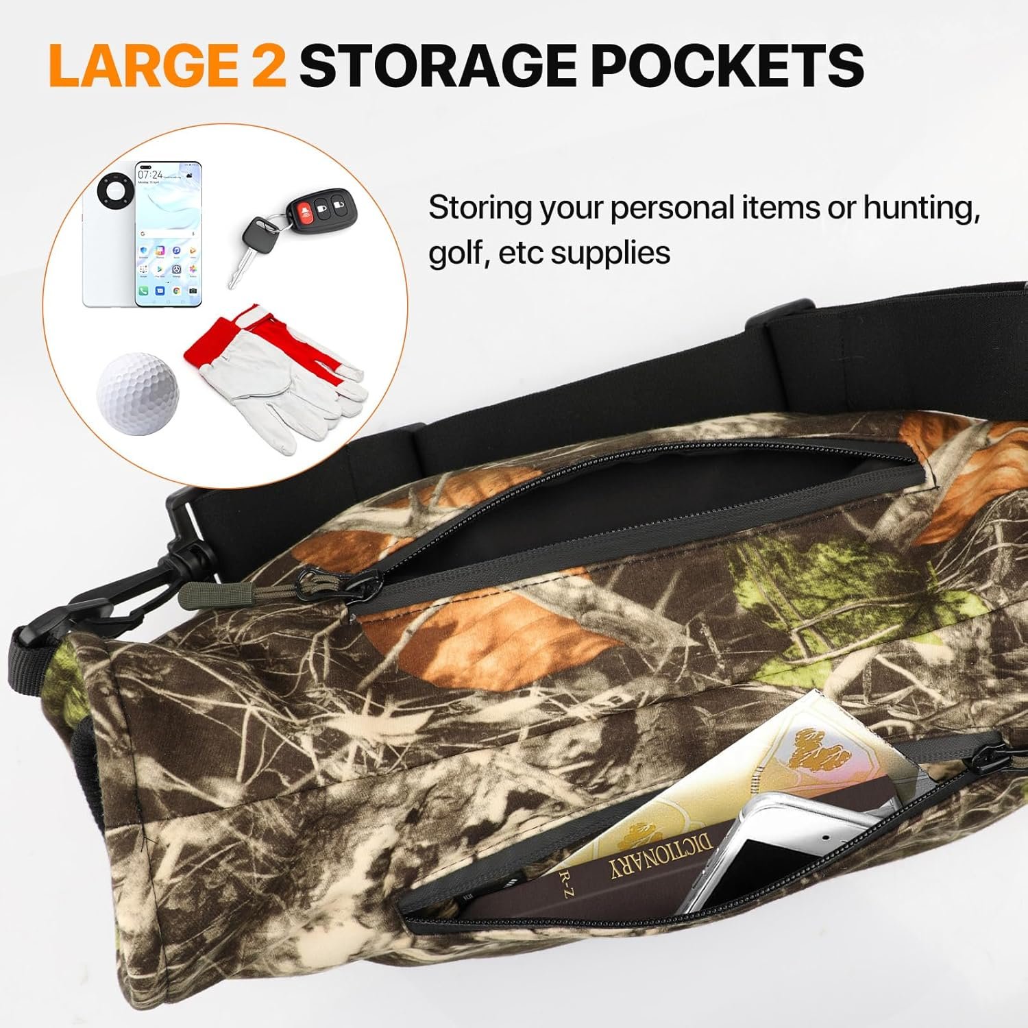 SNOW DEER Heated Hand Muff with 7.4V Rechargeable Battery, Electric Hand Warmer Pouch for Hunting Golf Camping Winter Outdoor - Image 5