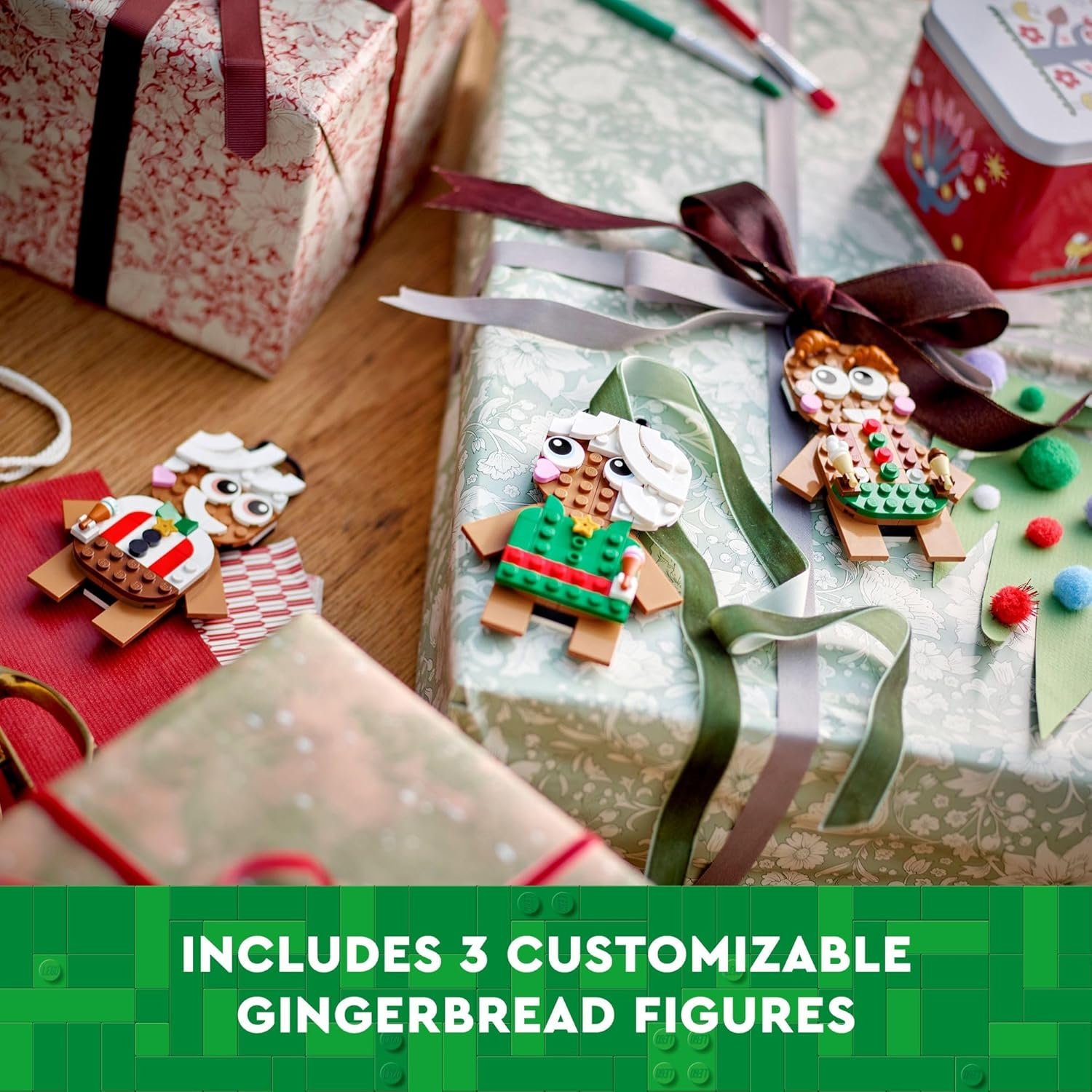 LEGO Gingerbread Ornaments - Christmas Tree Ornaments Building Set for Kids, Boys & Girls, Ages 6+ - 3 Gingerbread Decorations for Tree & Home - Gift Ideas for Kids - 40642 - Image 4