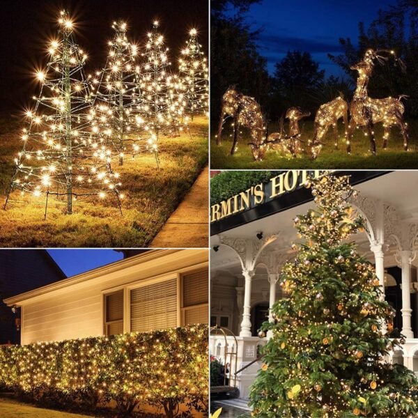 Battery Operated Christmas Lights 2 Pack 18 Feet 50 LED Clear Mini String Lights with 8 Modes Waterproof Tree Lights for Xmas Outdoor Indoor Holiday Party Garden Decor, Warm White - Image 7