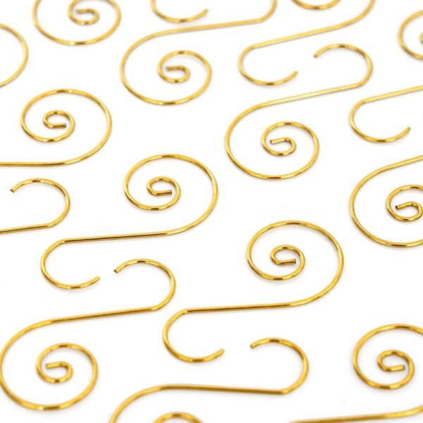R N' D Toys Tree Ornament Hooks - Christmas Tree Decorating Metal Wire Hangers for Hanging Decorations - Pack of 120 (Gold) - Image 3