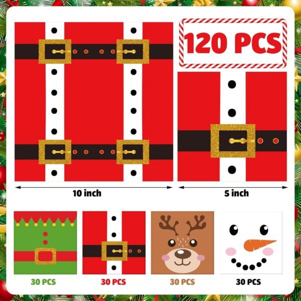 120 Pcs Christmas Cocktail Napkins Disposable Christmas Paper Napkins 3 Ply Xmas Party Dinner Napkins Christmas Decorative Beverage Napkins for Christmas Winter Holiday Kitchen Bathroom Party Supplies - Image 3