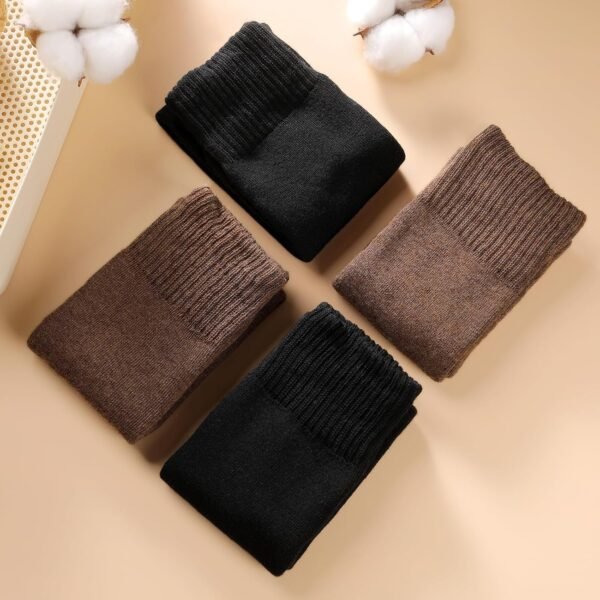 2 Pairs Warm Leg Warmers, Women's Winter Over Knee High Footless Socks Knit Warm Long Leg Warmers - Image 7