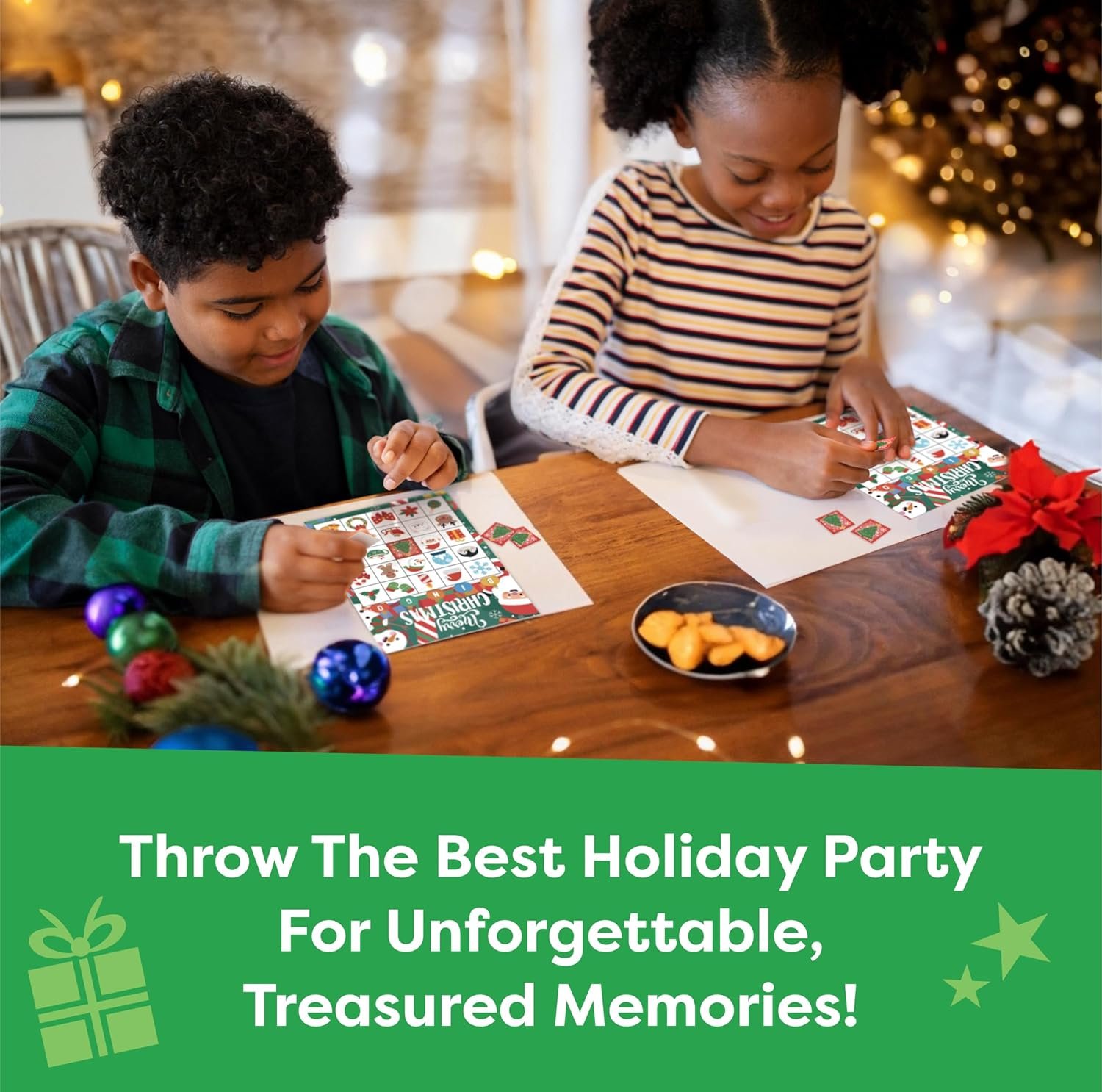 Christmas Bingo Game for Kids, Adults & Large Groups - 30 Players - Fun & Exciting Christmas Games for Family Party, Classroom Party - Reusable Christmas Bingo for Kids Christmas Party Games for Kids - Image 8