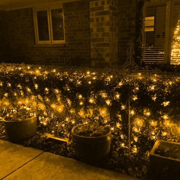Dazzle Bright Christmas Net Lights, 360 LED 12FT x 5 FT Green Wire Waterproof Connectable Lights with 8 Modes, Christmas Outdoor Lights for Bushes Garden Party Wedding Holiday Decoration (Warm White) - Image 7