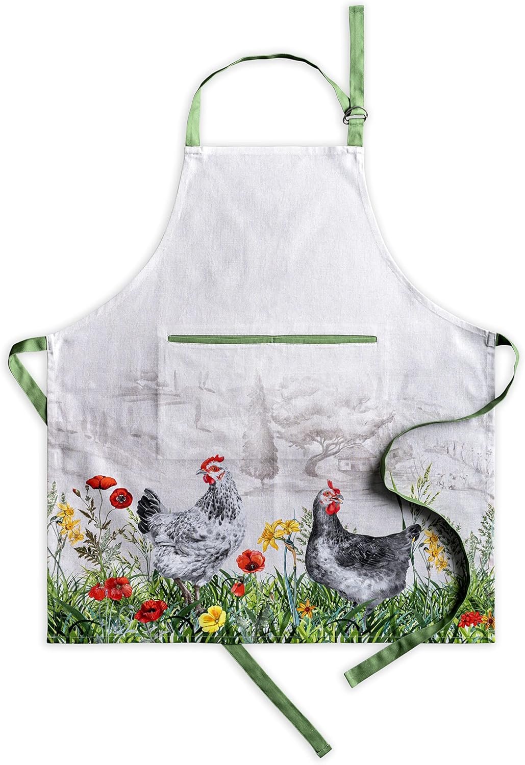 Maison d' Hermine 100% Cotton Kitchen Apron with an Adjustable Neck with Long Ties for Women Men Chef - Image 2
