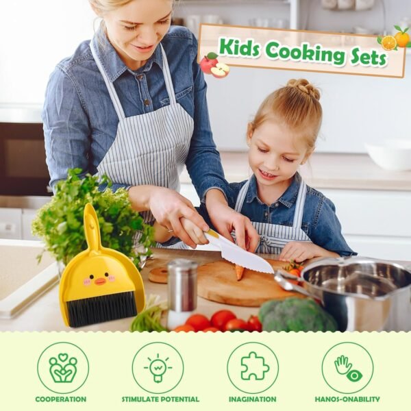 14 PC Kid Safe Knife Set for Real Cooking Toy for Age 2+ , Montessori Kitchen tools for Toddlers Mini Chef 2-4 5-7 6-8 Year Old Kids, Christmas Toy Gifts for 2 3 4 5 6 7 8 9 Year Old Girl Boy Birthday - Image 6