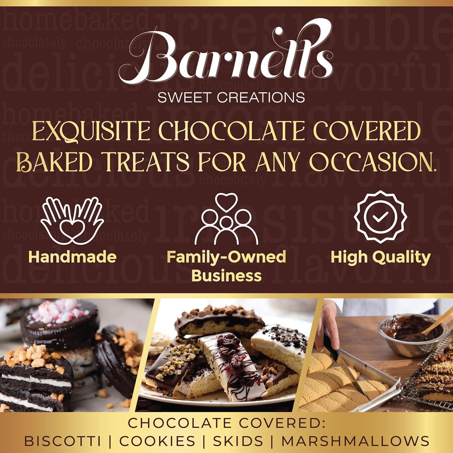 Chocolate Biscotti Gift Basket, 24 Gourmet Chocolate Cookies Thanksgiving Gifts for Food Delivery Ideas for Adults Family & Kids - Image 9
