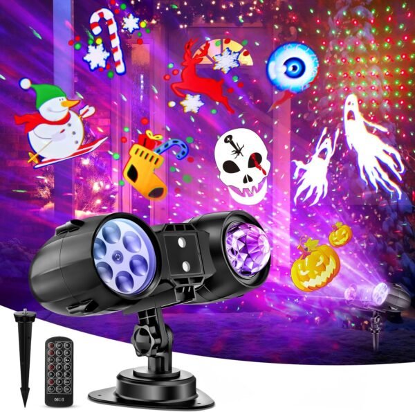2024 Upgraded Christmas Projector Halloween Projector Lights Outdoor, 3 IN 1 Patterns Xmas Holiday Star Projector Lights,Remote Christmas Projector,Waterproof Laser Star Projector Outdoor Garden Decor - Image 8