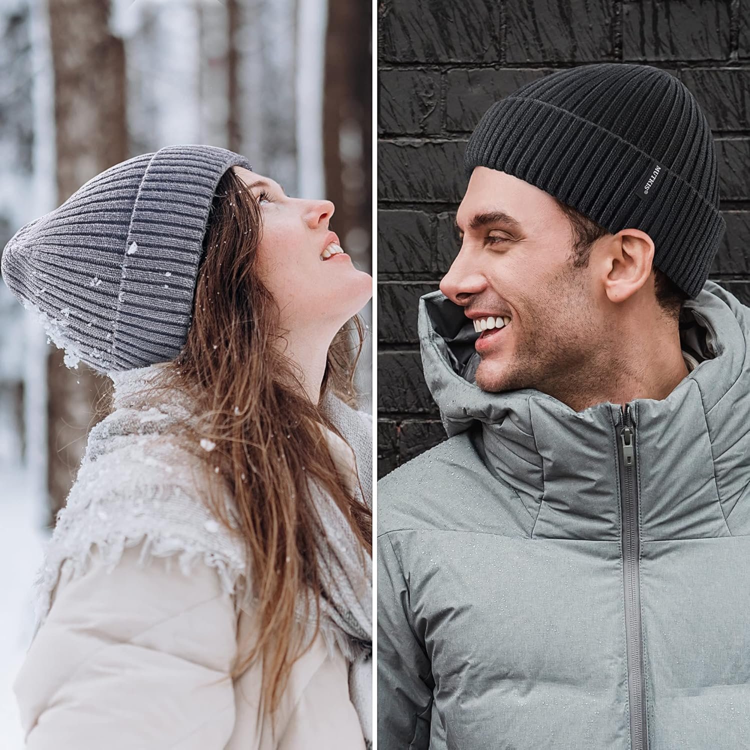 Beanie Hats for Men 30% Merino Wool Knit Hat, Winter Hats for Women Thick Warm Lined, Beanie for Women Cold Weather Skull Cap - Image 7