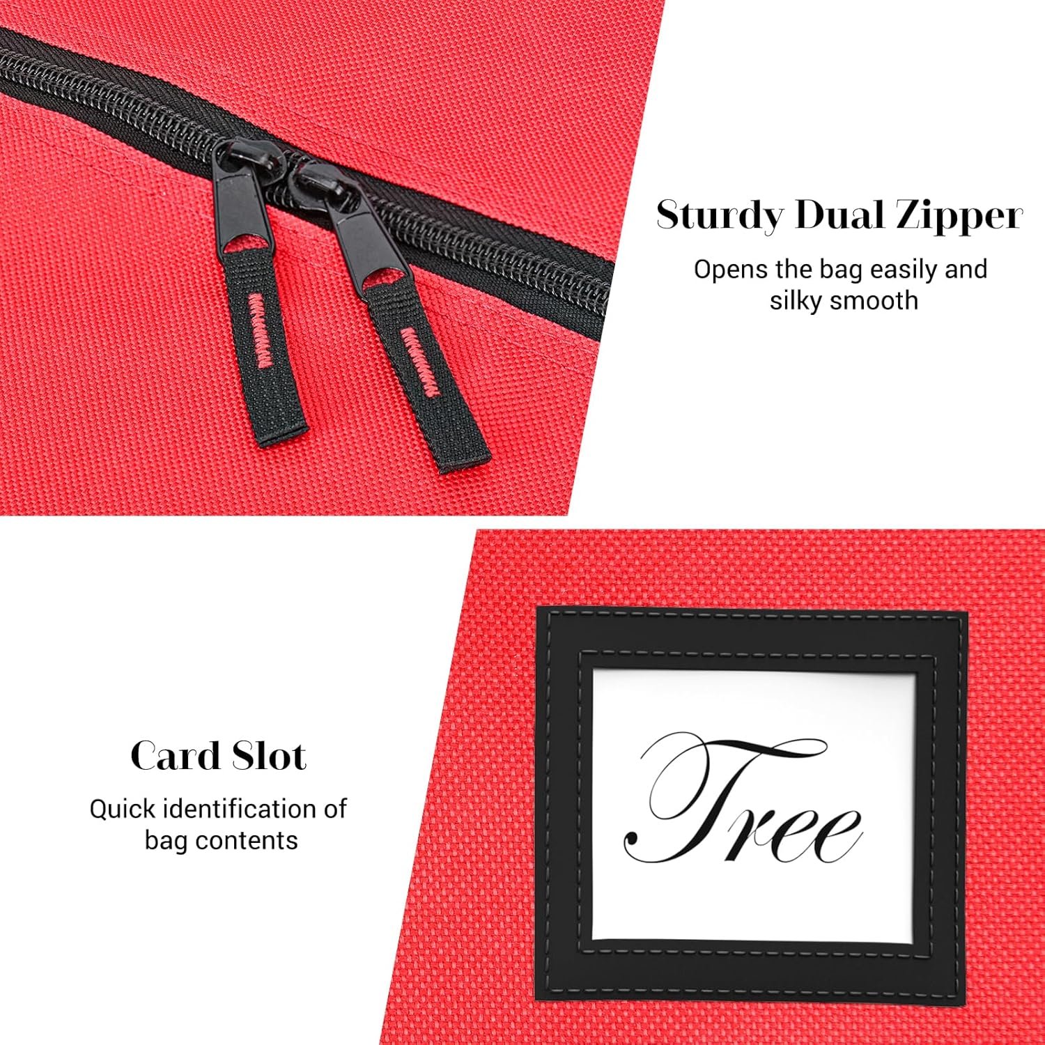 Rolling Christmas Tree Storage Bag Fits Up to 9 Ft Artificial Tree, 600D Waterproof Oxford Fabric, Large Christmas Tree Bag with Dual Zipper, Wheels, Handles, Heavy Duty Xmas Storage Container - Image 6