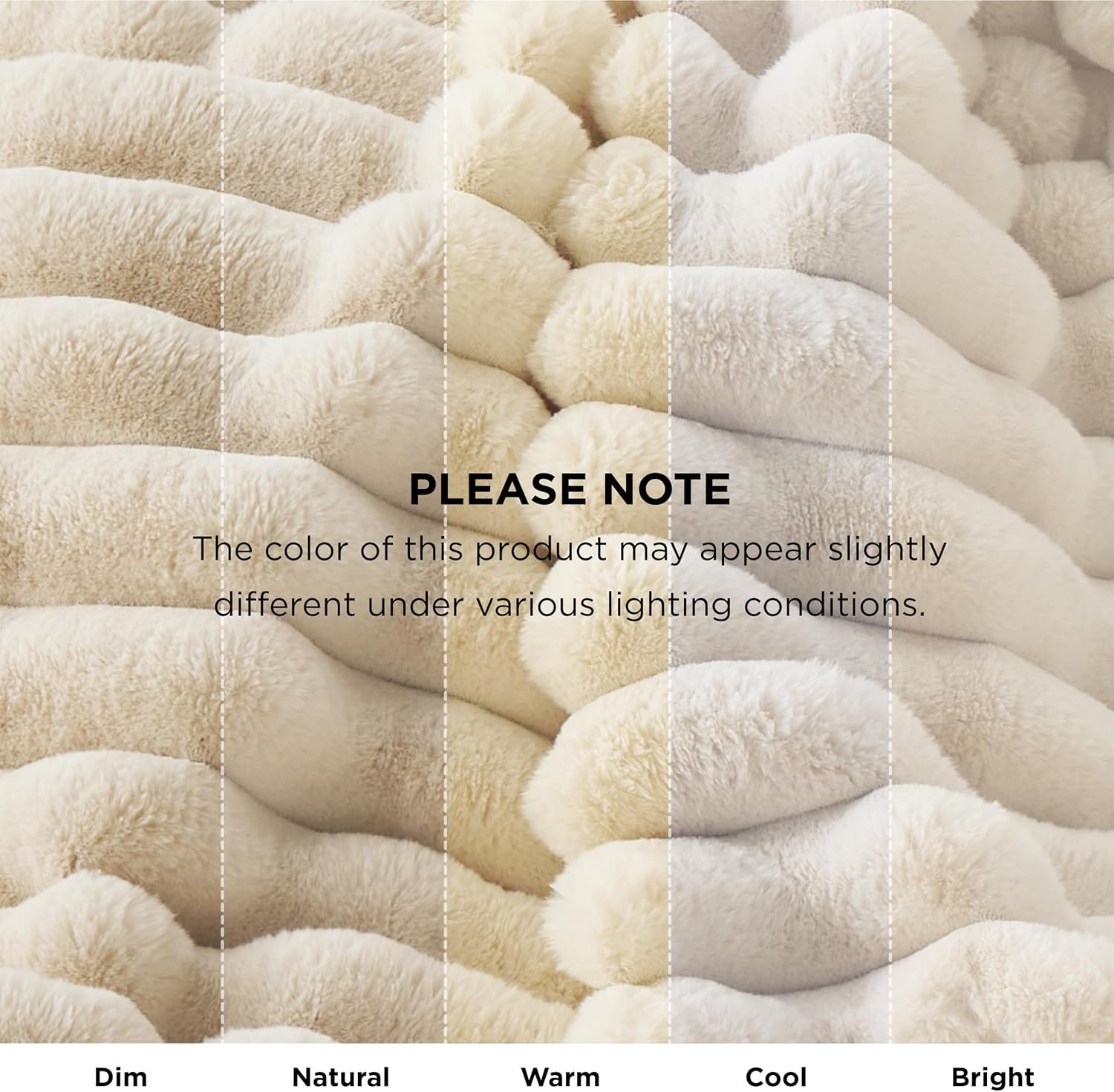 Bedsure Faux Fur Blanket, Beige Soft and Fluffy Blanket, Fuzzy Cozy Plush Throw Blanket for Couch, Sofa and Bed, Thick and Warm Blanket, Christmas Blanket Gift for Women, 50x70 inches - Image 9