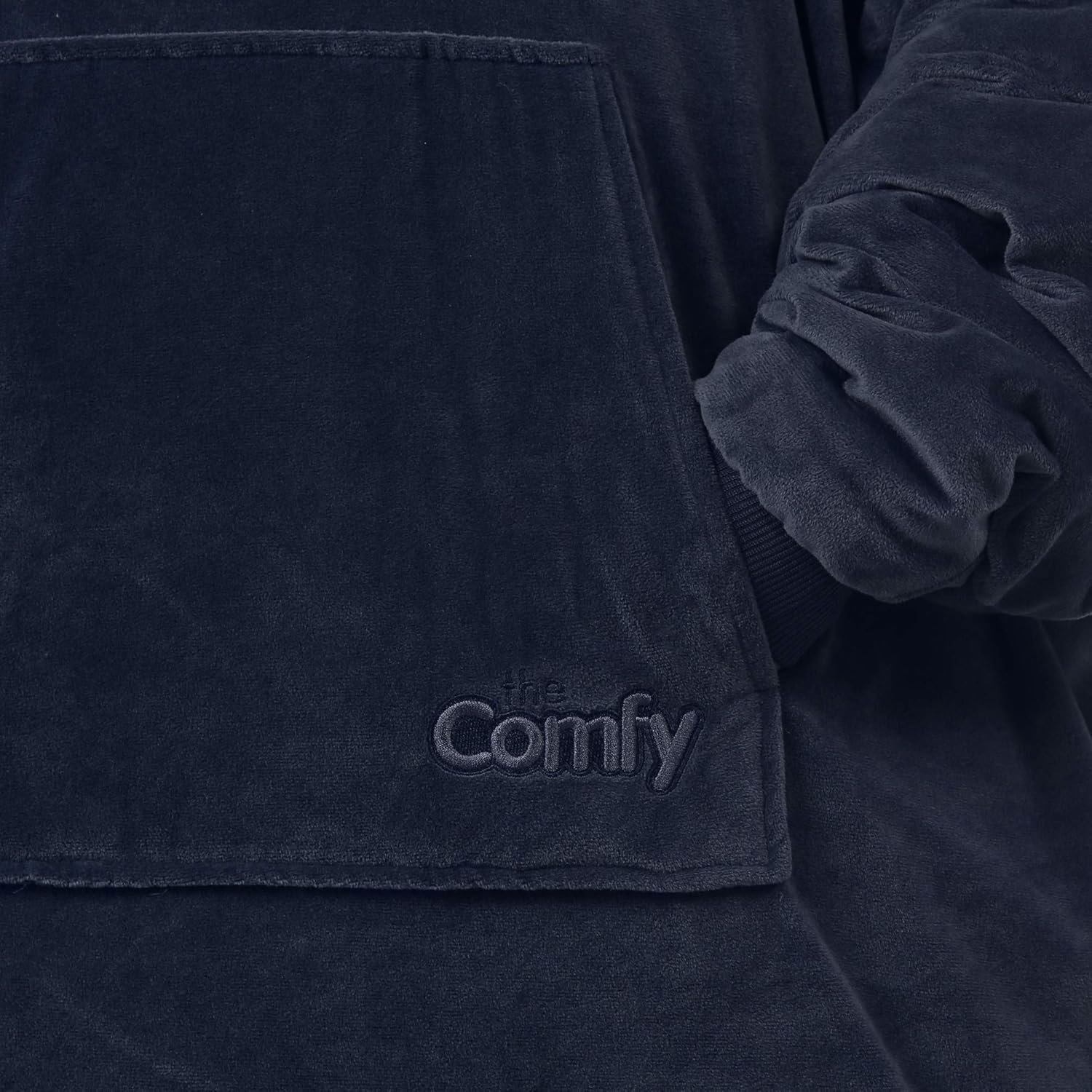 THE COMFY Original | Oversized Microfiber & Sherpa Wearable Blanket, Seen On Shark Tank, One Size Fits All (Blue) - Image 7