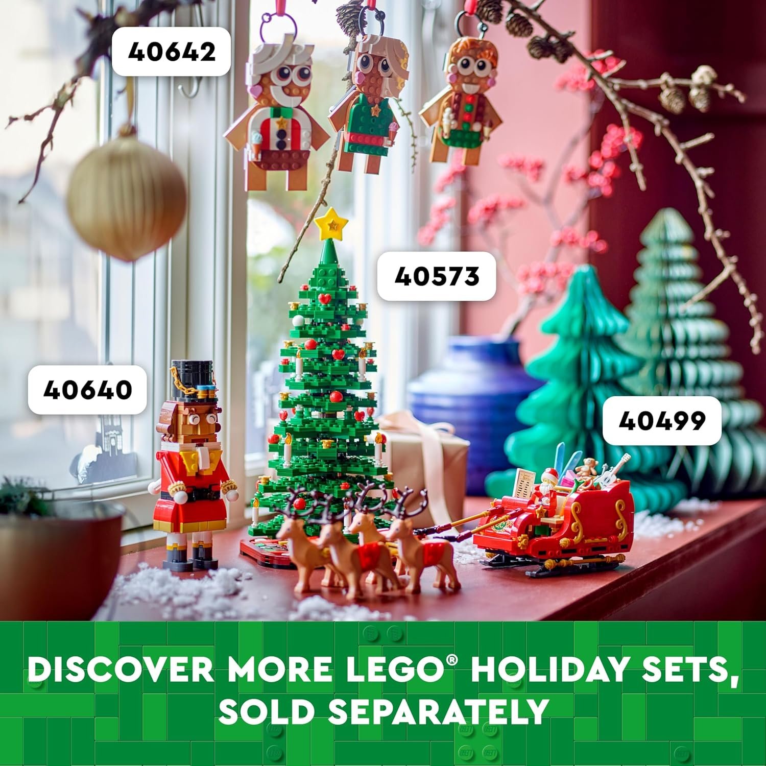 LEGO Gingerbread Ornaments - Christmas Tree Ornaments Building Set for Kids, Boys & Girls, Ages 6+ - 3 Gingerbread Decorations for Tree & Home - Gift Ideas for Kids - 40642 - Image 7