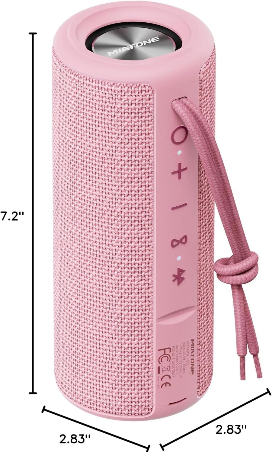MIATONE Outdoor Portable Bluetooth Speakers Wireless Speaker Waterproof - Pink - Image 9