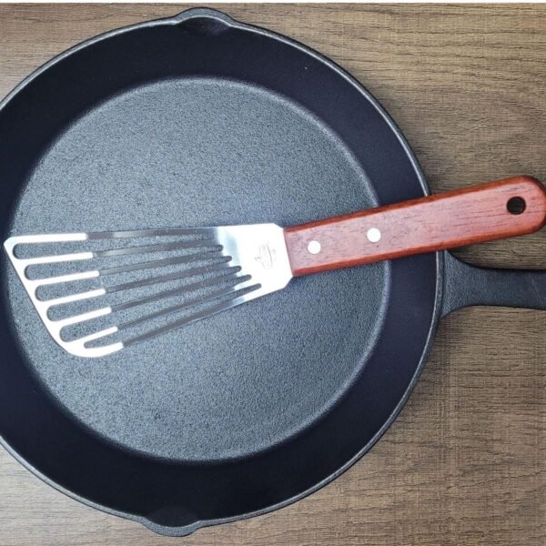 La Cuisine Fish Slotted Spatula Turner with Beveled Edged Stainless Steel, For Flipping Fish Egg Pancake Patties Fries. Blade 6.5", Size 11" - Image 9