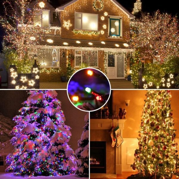 Brizled Christmas Lights, 65.67ft 200 LED Color Changing Tree Lights 11-Function Warm White & Multicolored Christmas Lights, Connectable 29V Safe Adapter Remote Decorative Lights String for Xmas Party - Image 7