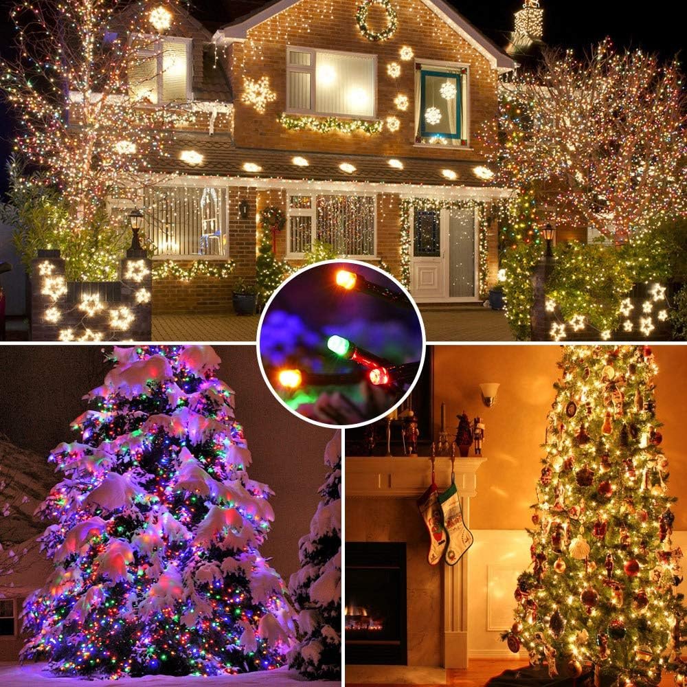 Brizled Christmas Lights, 65.67ft 200 LED Color Changing Tree Lights 11-Function Warm White & Multicolored Christmas Lights, Connectable 29V Safe Adapter Remote Decorative Lights String for Xmas Party - Image 7