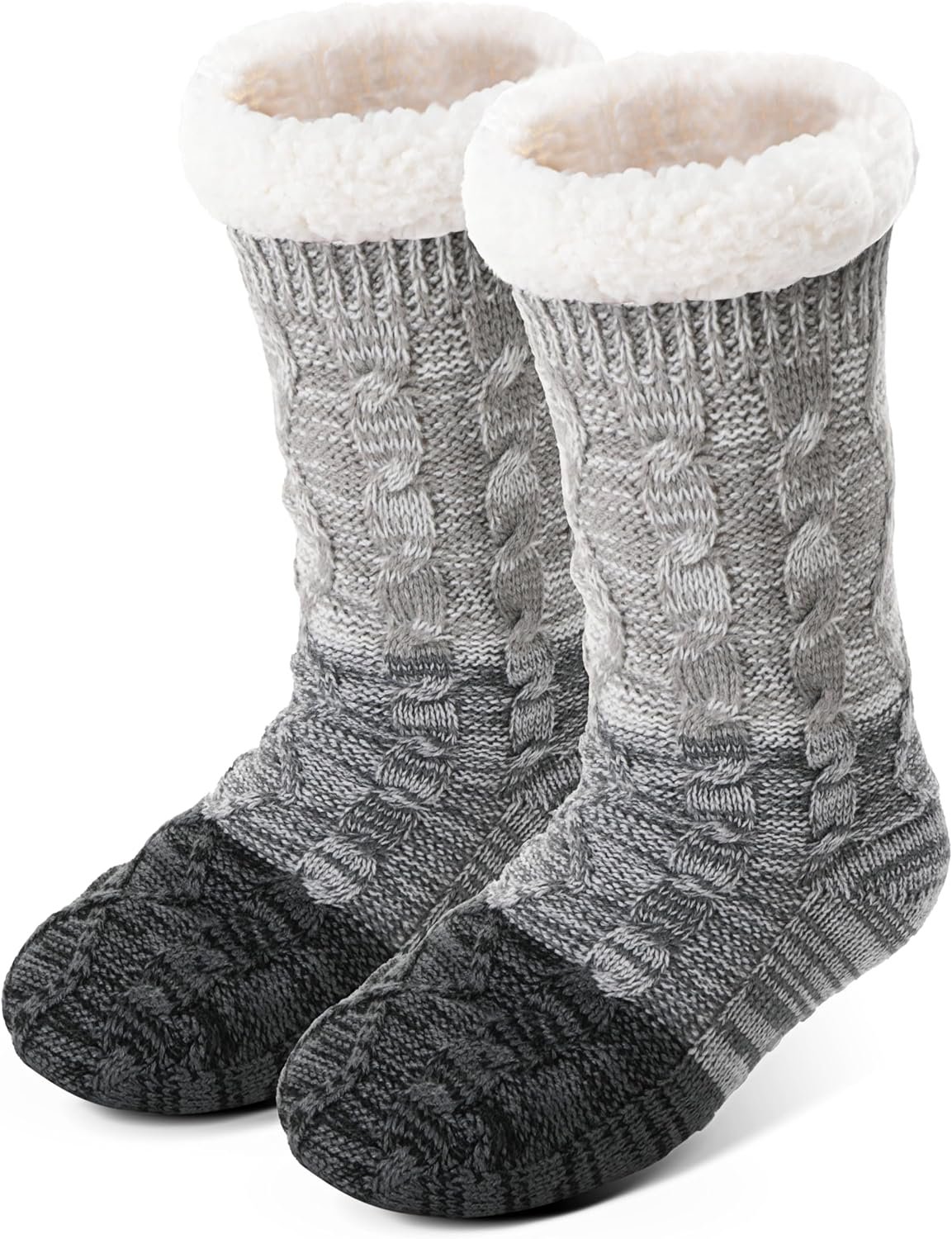Anlisim Women Slipper Socks Non Slip Fuzzy Fluffy Thick Warm Cabin Cozy Comfy Soft Fleece Home Grips Socks - Image 2