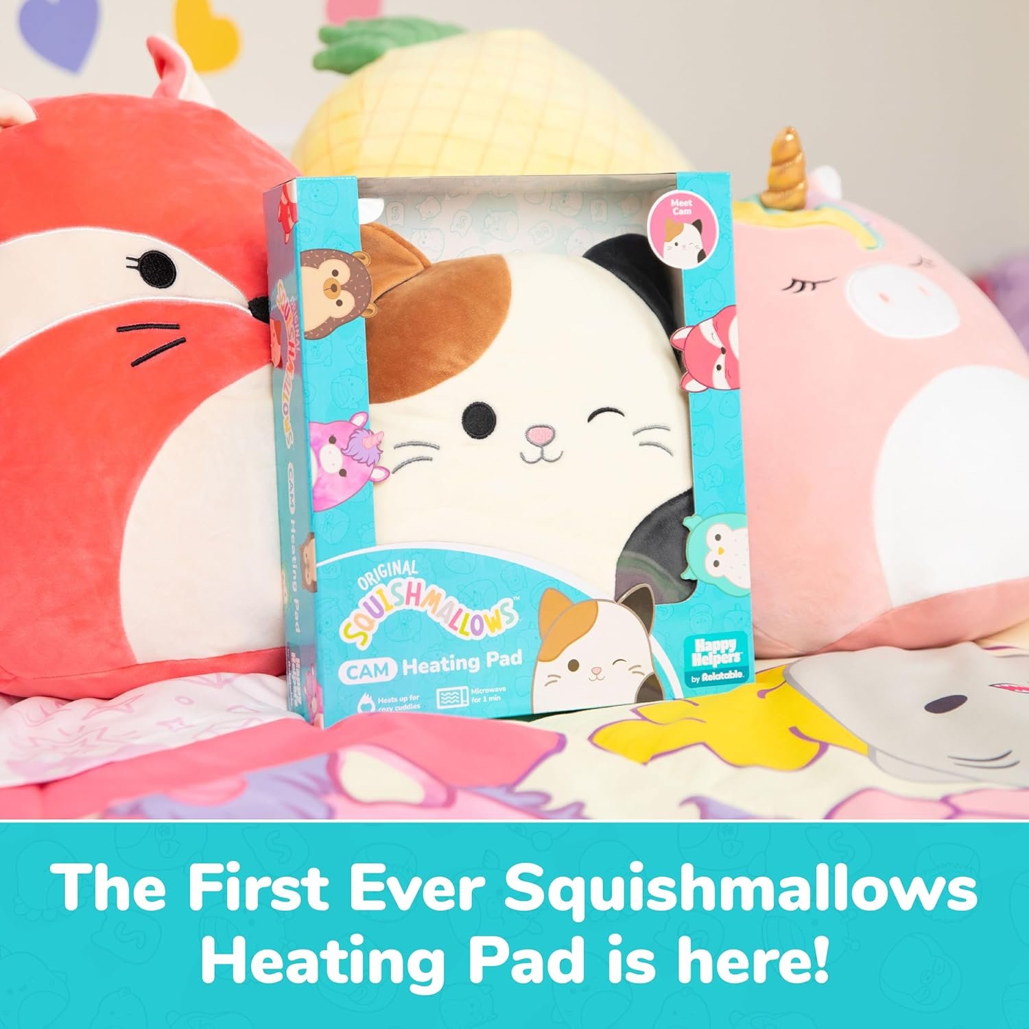 Squishmallows Cam Heating Pad -Lavender Scented Heating Pad for Cramps by Relatable®, Perfect Holiday Gifts and Stocking Stuffers for Girls - Image 7