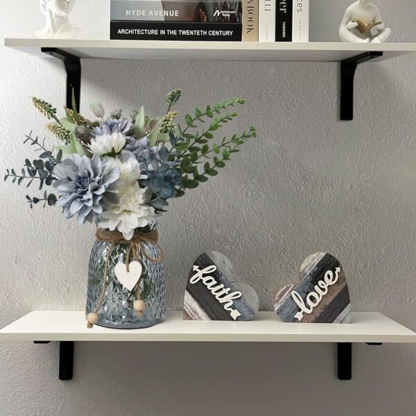 Leftover Faux Flowers in Vase,Artificial Flowers in Vase,Table Centerpieces for Dining Room,Flower Centerpieces for Tables,Fake Flowers with Vase,Kitchen Table Decor,Coffee Table Decor - Image 5