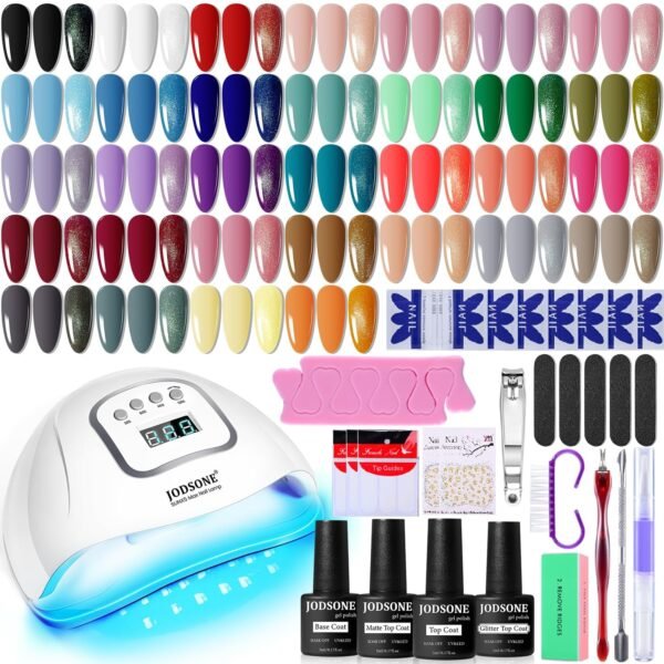 JODSONE Gel Nail Polish Kit with U V Light 32 Colors Gel Polish Nail Kit Soak Off Gel Nail Set Manicure Tools Nail Gel Kit Gifts for Women - Image 2