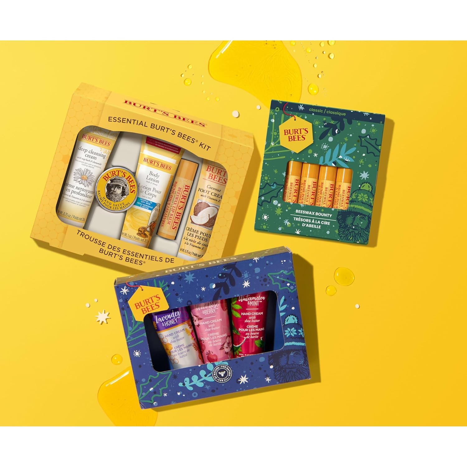 Burt's Bees Christmas Gifts, 5 Stocking Stuffers Products, Everyday Essentials Set - Original Beeswax Lip Balm, Deep Cleansing Cream, Hand Salve, Body Lotion & Coconut Foot Cream, Travel Size - Image 15
