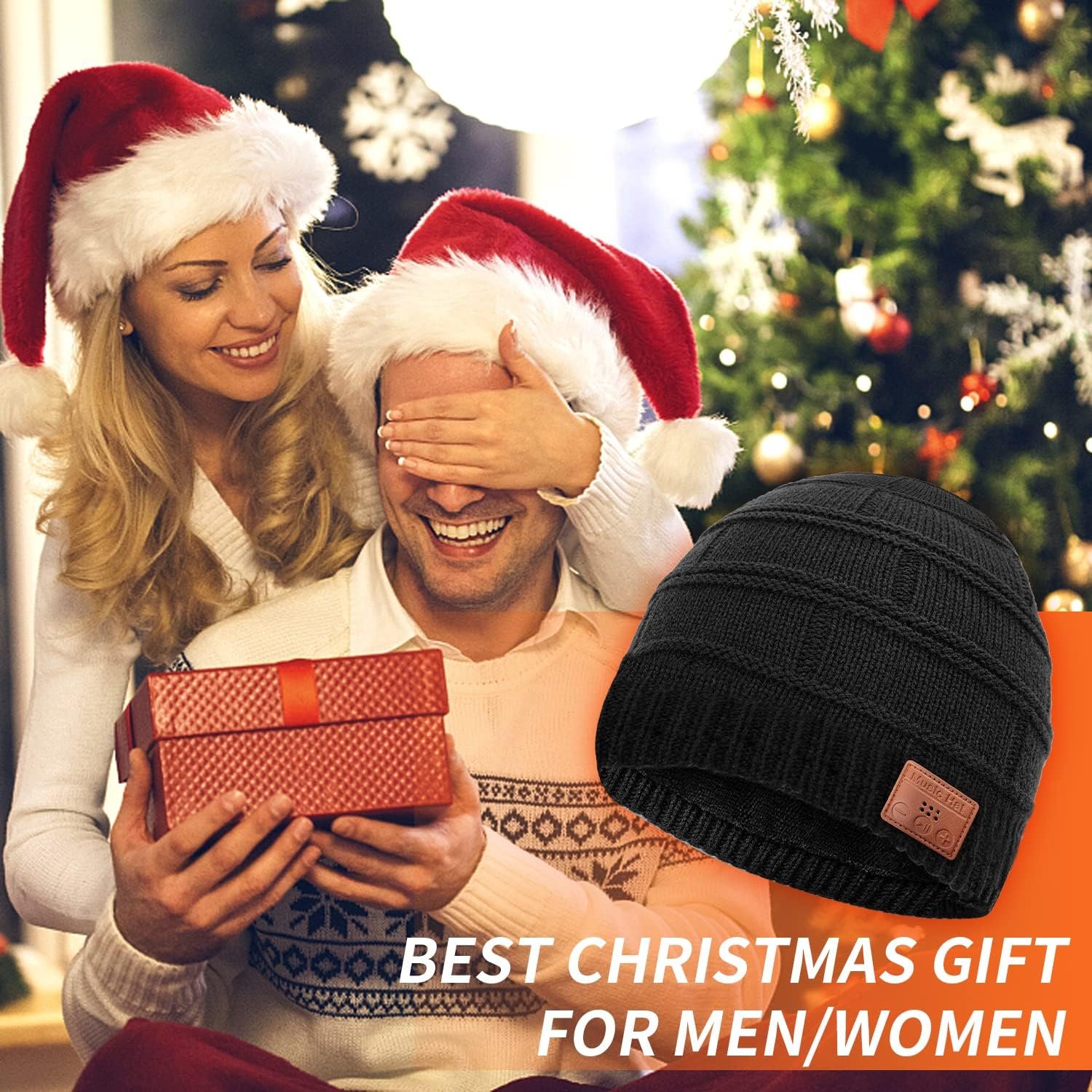 Wireless Beanie Hat, Men Gifts Wireless 5.2 Headphone Unique Gifts Wireless Hat for Men Winter Knit Hats Tech Gifts Mens Gift Ideas Christmas Stocking Stuffers Gifts for Men Women Teen Boys Black - Image 8