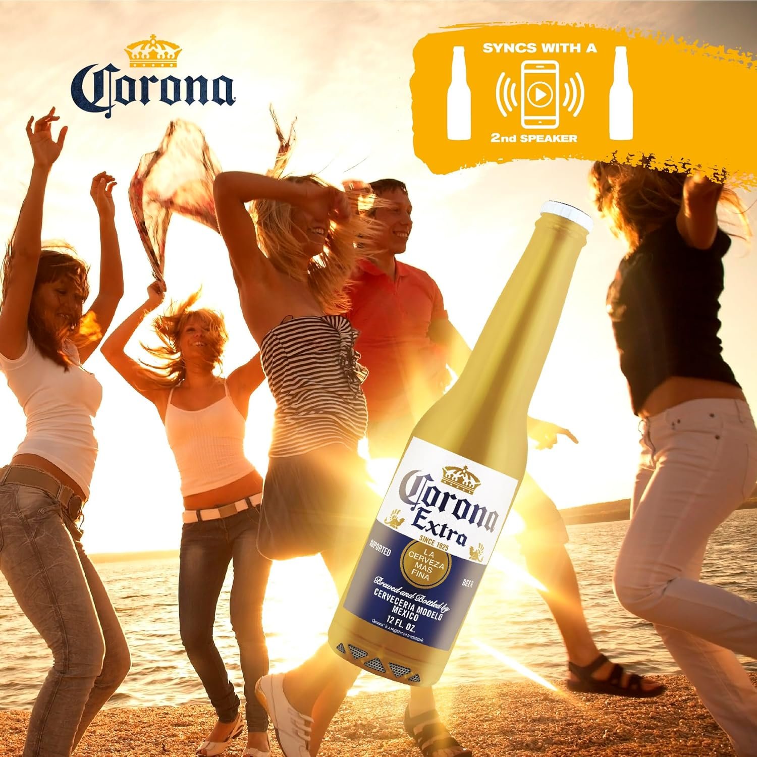 Corona Beer Bottle Bluetooth Beer Bottle Speaker Bluetooth Bottle Speaker Portable Wireless Speaker Portable Travel Stereo Speaker for Outdoor and Indoor Activities - Image 6
